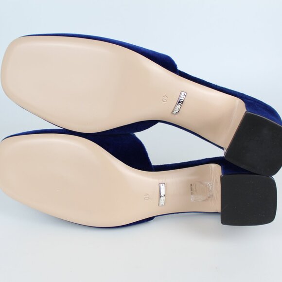 NEW Gucci Crystal Logo Velvet Mules Shoes - Office to Evening, Cocktail, Party - Picture 12 of 15
